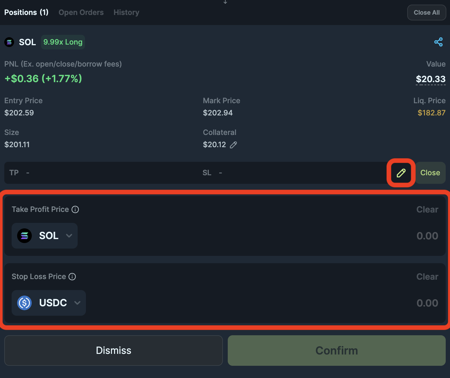 Manage Take Profit and Stop Loss